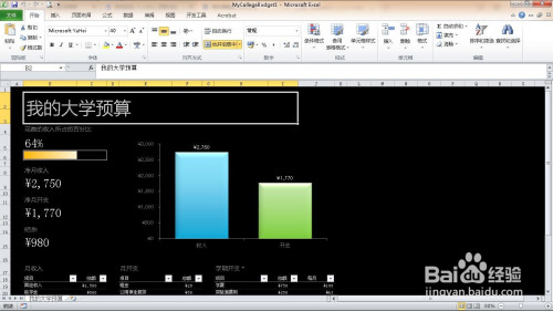 excel制作大學預算表方法介紹