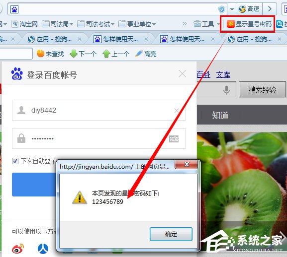 Windows7如何查看網(wǎng)頁星號密碼？
