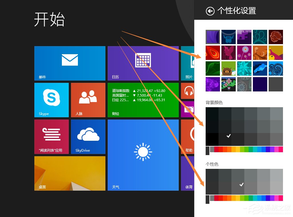 Win8.1開始屏幕背景怎么設(shè)置？