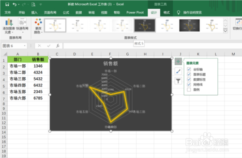如何在Excel中做出雷達圖