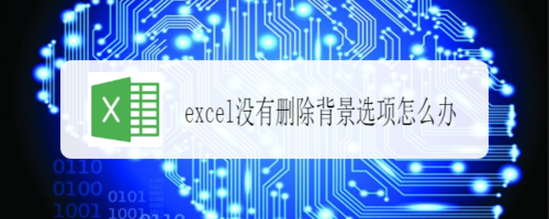 excel沒(méi)有刪除背景選項(xiàng)如何解決