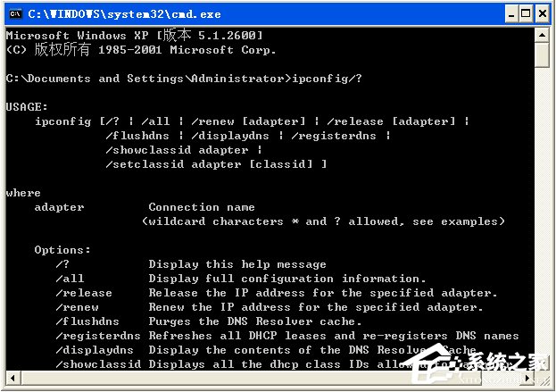 WinXP系統下ipconfig命令怎么用？