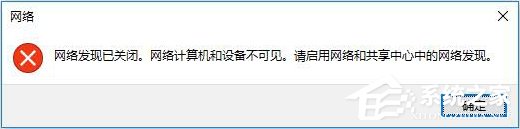 Win10突然跳出提示“網絡發現已關閉”怎么辦？