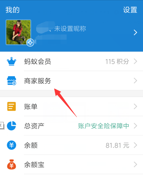 在支付寶里怎么將商家服務(wù)開通？將商家服務(wù)開通的方法說明