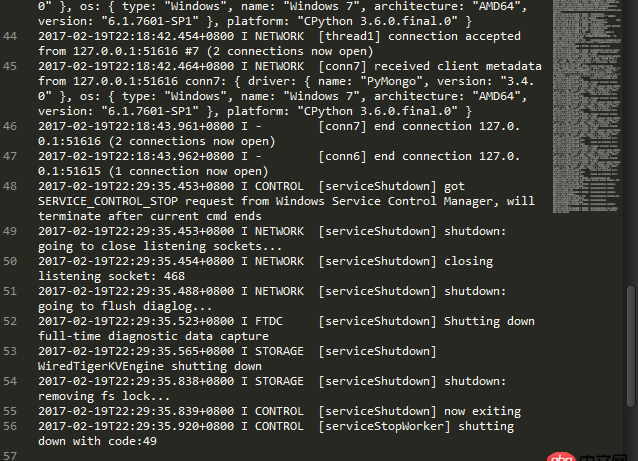 python - mongoDB無法正常啟動