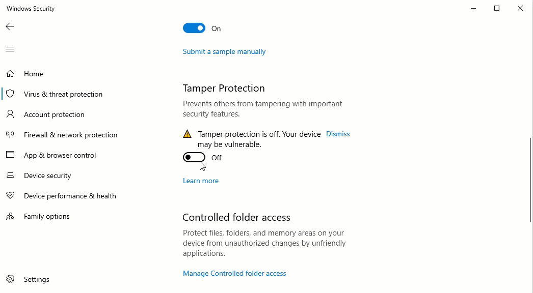 Win10電腦怎么開啟防止篡改功能?