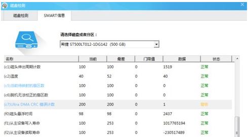 Win7檢測硬盤顯示ultradmacrc錯誤計數怎么解決？