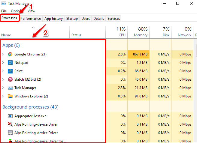 怎么在Windows11/10中查看正在運行的進程?