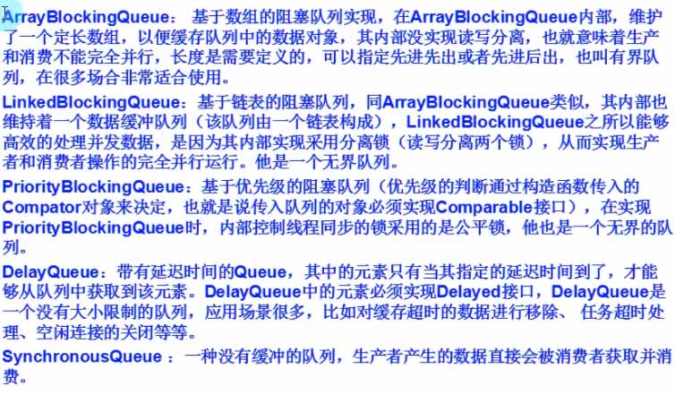 java中并發(fā)Queue種類與各自API特點以及使用場景說明