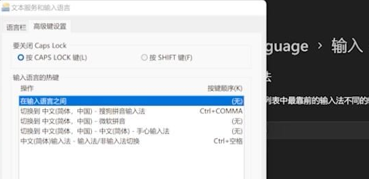 Windows11設置輸入法切換快捷鍵技巧分享
