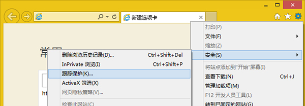 Win8系統(tǒng)怎么設(shè)置IE瀏覽器跟蹤保護(hù)列表?設(shè)置的方法介紹