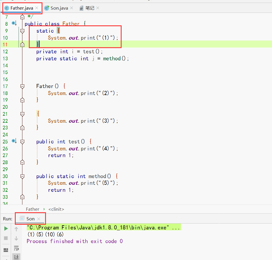 通過(guò)實(shí)例解析Java類(lèi)初始化和實(shí)例初始化