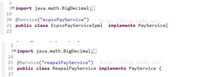 java根據不同的參數調用不同的實現類操作