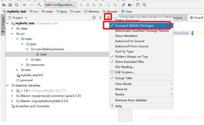 解決java idea新建子目錄時命名不是樹形結構的問題