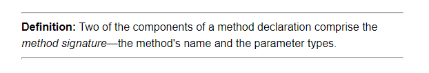 Java方法簽名為何不包含返回值類(lèi)型