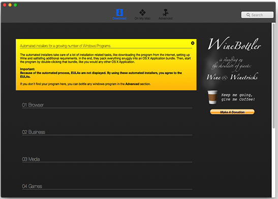 winebottler怎么使用?一個在Mac上運行Windows應用的東西