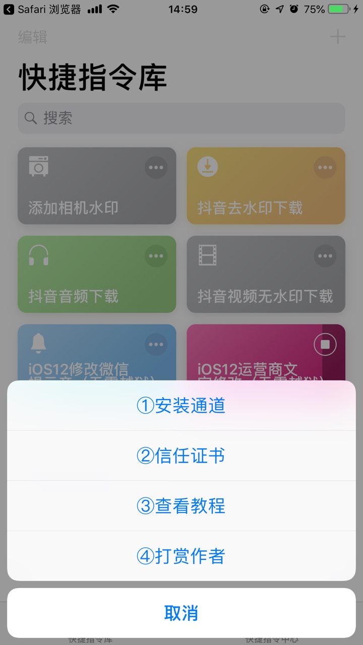 抖音ios12運營商文字更改具體操作方法