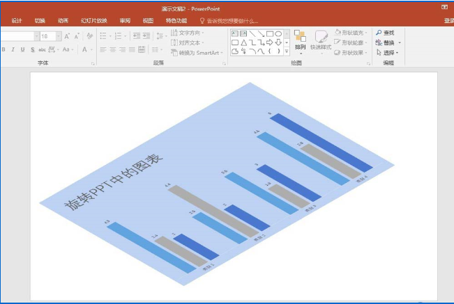 使用ppt旋轉(zhuǎn)圖表具體操作流程