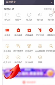 拼多多中找到自己評價位置具體操作步驟