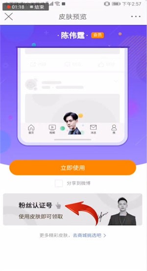 微博中個性皮膚詳情介紹