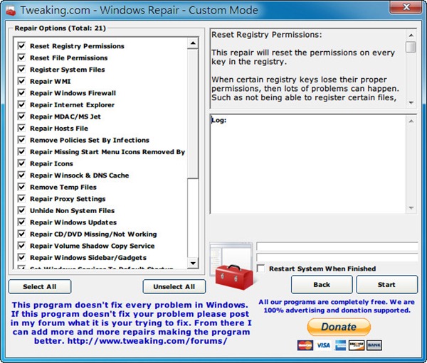 windows repair的詳細使用操作講解