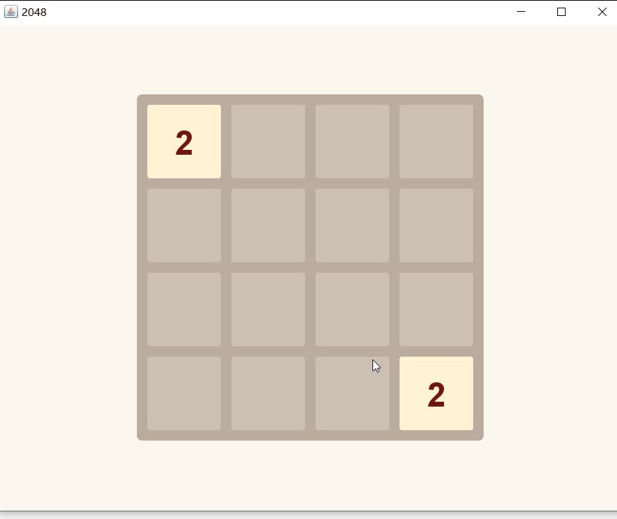 200行java代碼實現2048小游戲
