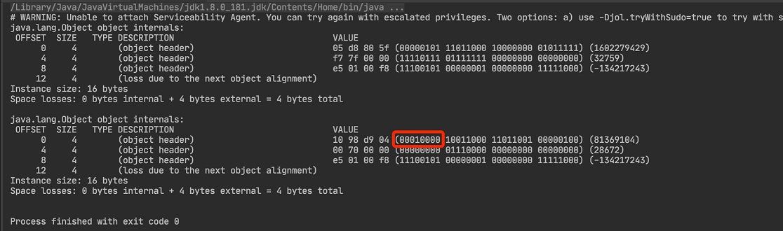 Java synchronized鎖升級jol過程詳解