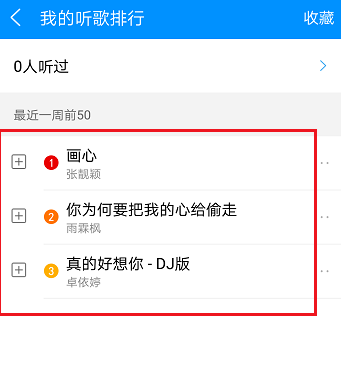 在酷狗音樂中查看我聽歌排名操作過程
