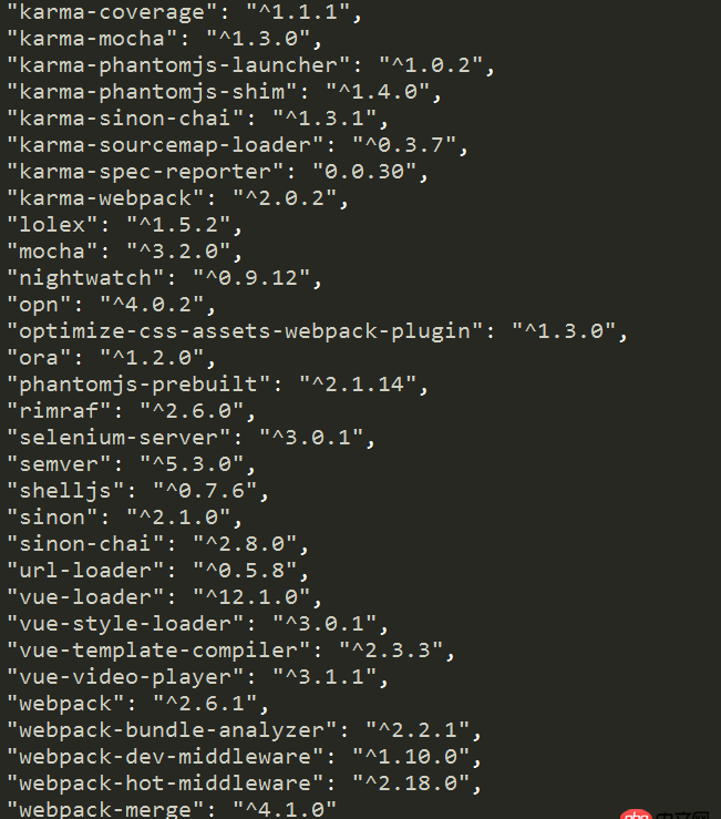 javascript - vue項目里的package.json