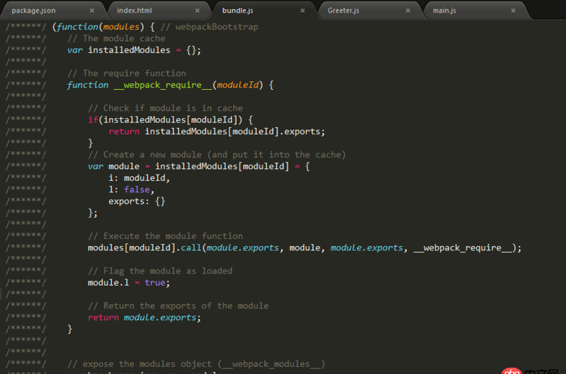 javascript - webpack打包后的bundlejs文件代碼不知道什么意思.