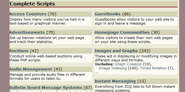 10個提供免費PHP腳本下載的網站