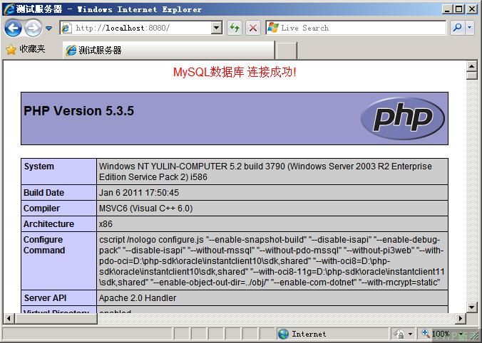 Windows+Apache搭建PHP開發環境