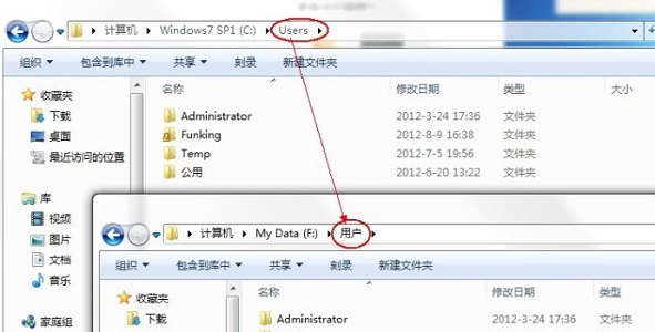 win7user文件夾更改教程