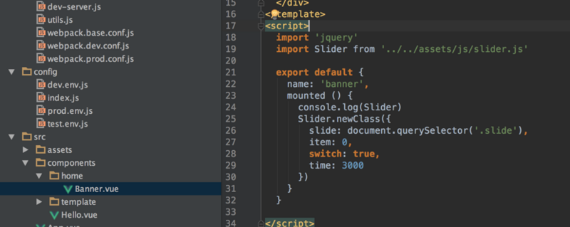 VUE引入jquery以后，調用方法，提示’$’ is not defined。