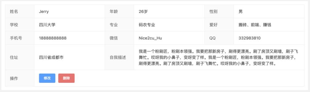 Vue Element UI自定義描述列表組件
