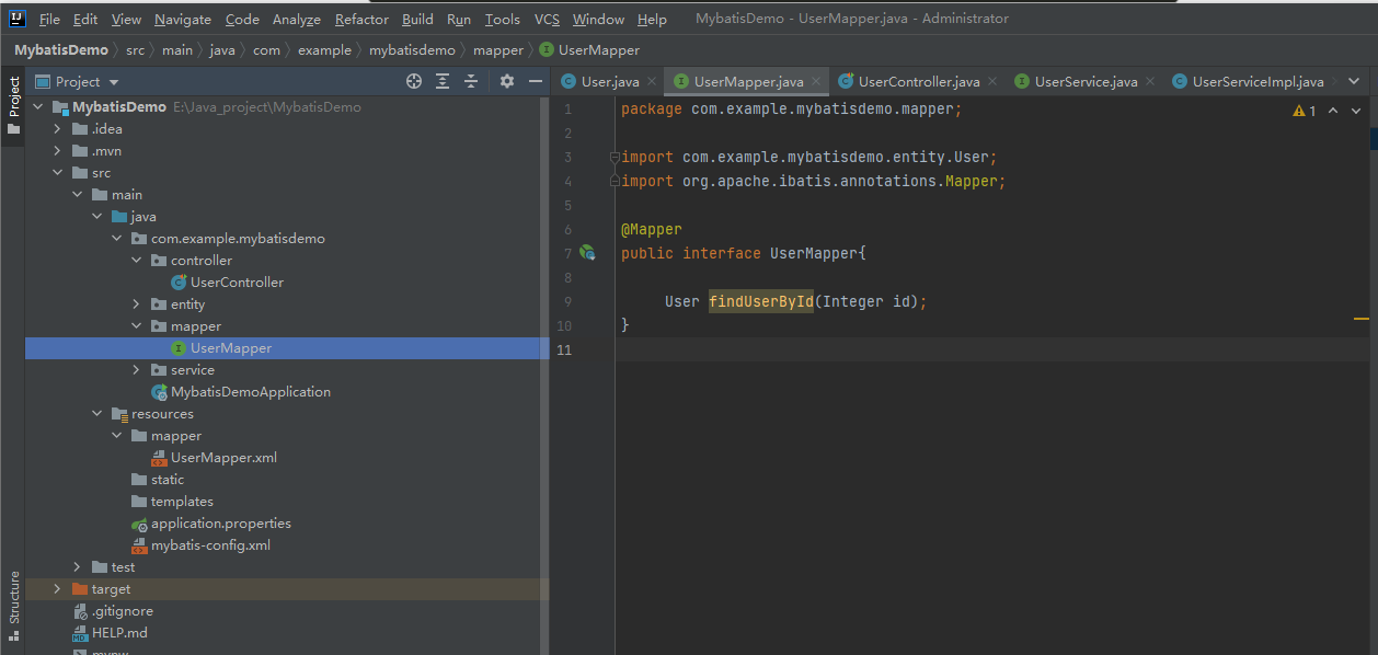 SpringBoot MyBatis簡單快速入門例子