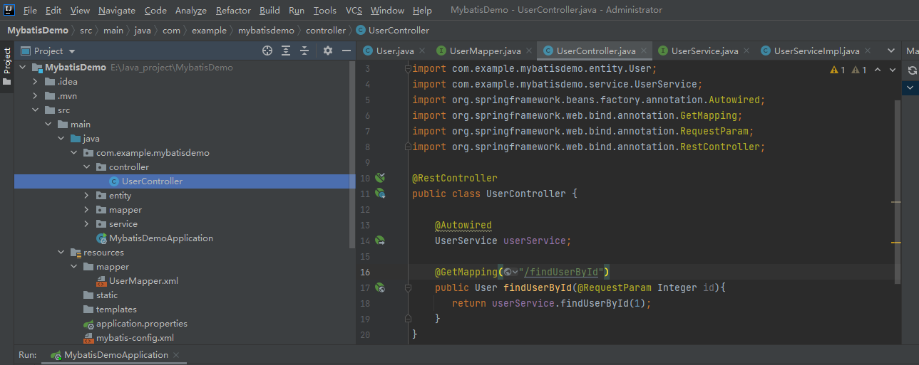 SpringBoot MyBatis簡單快速入門例子