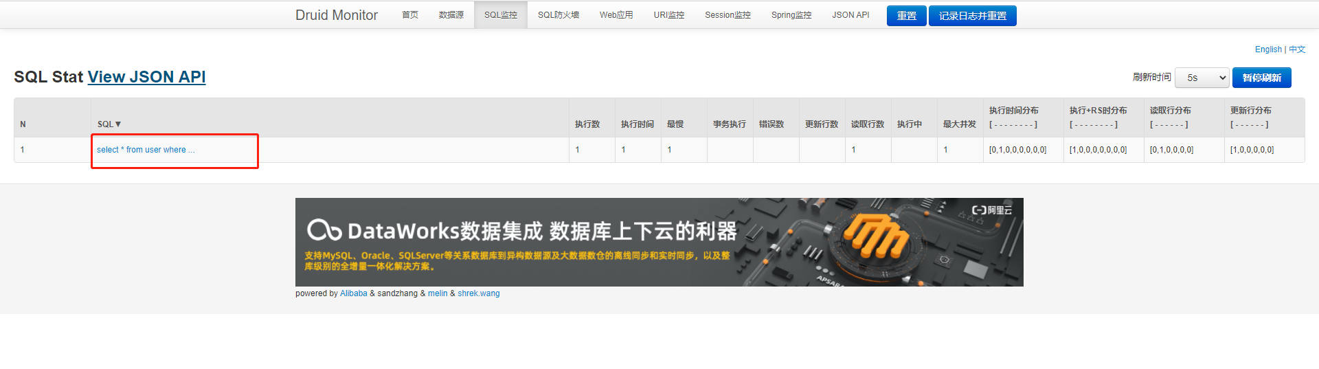 springboot項目整合druid數據庫連接池的實現