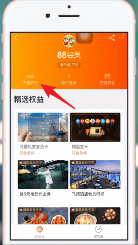 手機天貓中積分用處的具體介紹