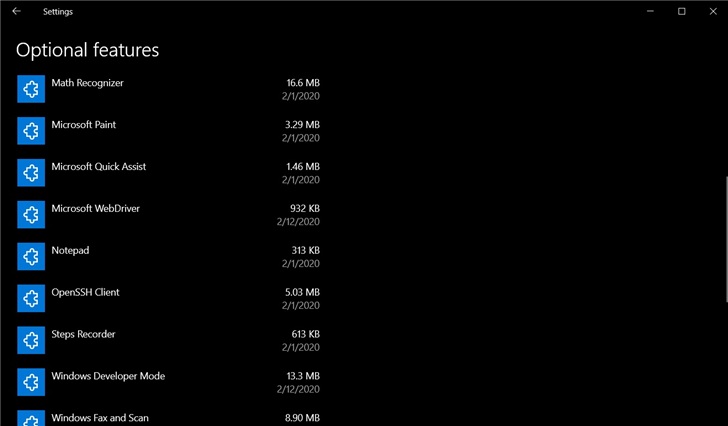 win10新版本2004可選功能公布