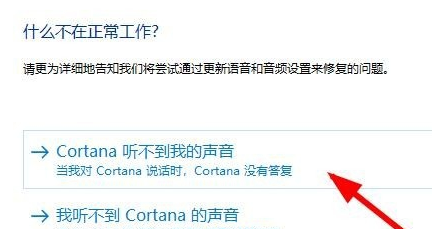 win10小娜提示抱歉我什么也聽不見
