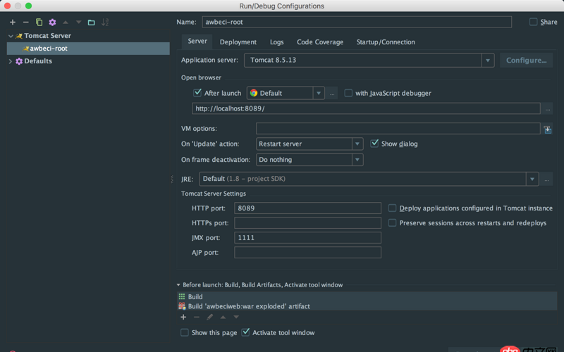 java - idea創建多modules項目后,tomcat啟動失敗