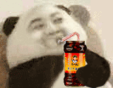 抖音熊貓人喝飲料GIF表情包分享_熊貓人喝飲料動(dòng)態(tài)表情大全