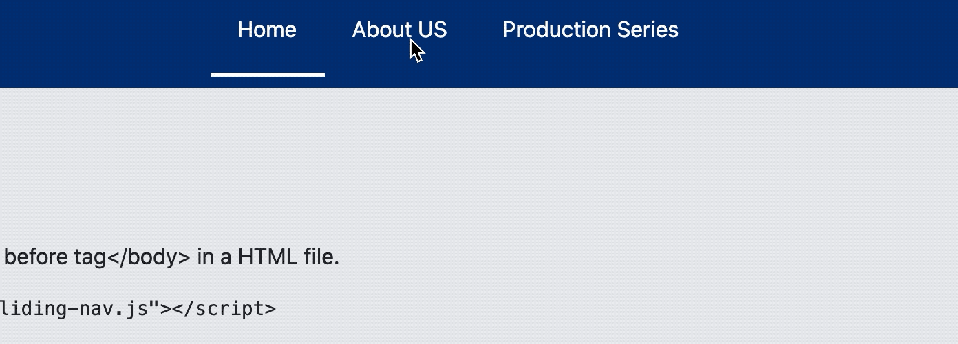 使用Javascript開發sliding-nav帶滑動條效果的導航插件