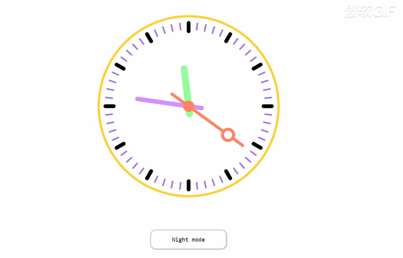javascript canvas時鐘模擬器