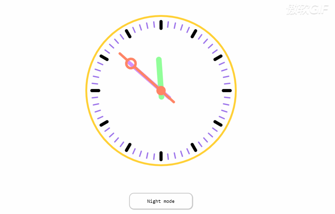 javascript canvas時鐘模擬器