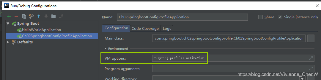 spring boot 使用profile來分區配置的操作
