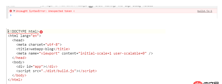 node.js - nodejs引入webpack打包后的項目里的index.html,把html格式識別成js??