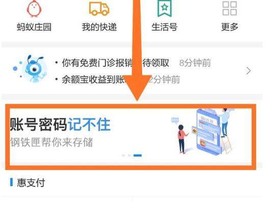 支付寶鋼鐵匣在哪?密碼賬號保存方法介紹