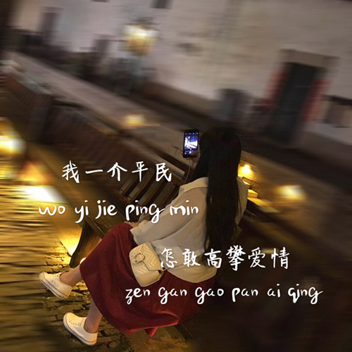 抖音我一介平民怎敢高攀愛情圖片分享 高清無水印